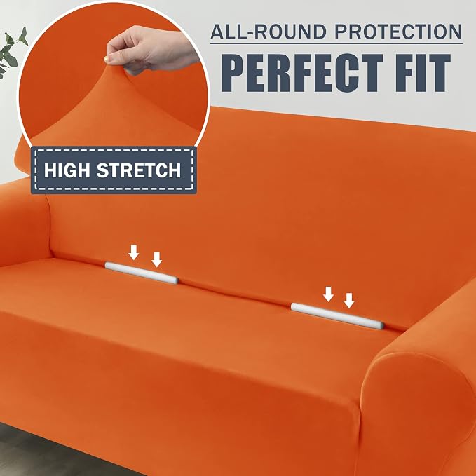 CONRUSER Stretch Sofa Slipcover, Soft Thick Velvet Couch Sofa Cover Furniture - Image 5