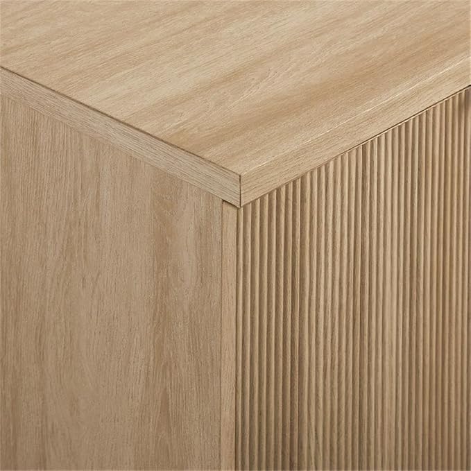 Walker Edison Reema Fluted 4-Door Kitchen Sideboard Buffet Console, 69 Inch - Image 7