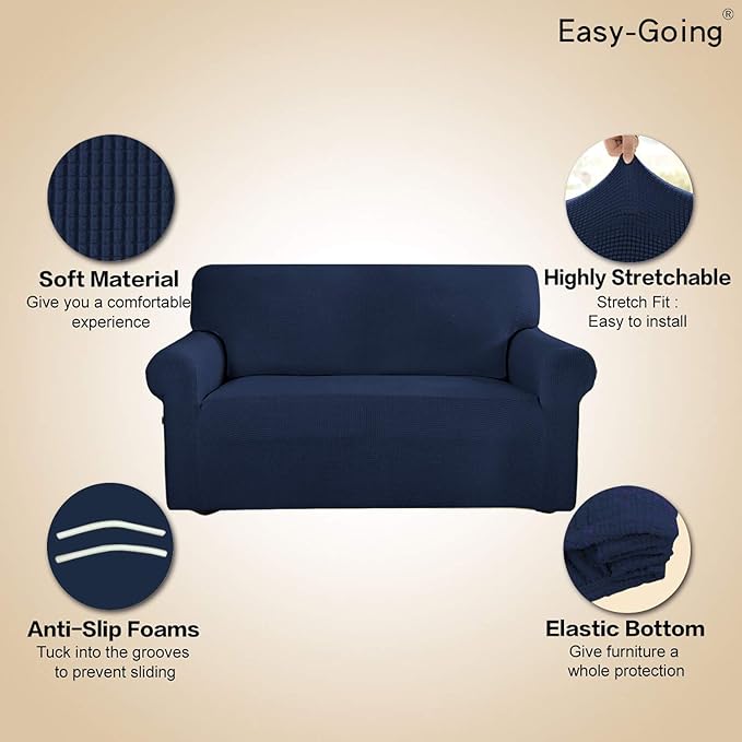 Easy-Going Stretch Loveseat Slipcover 1-Piece Sofa Cover Furniture Protector - Image 4