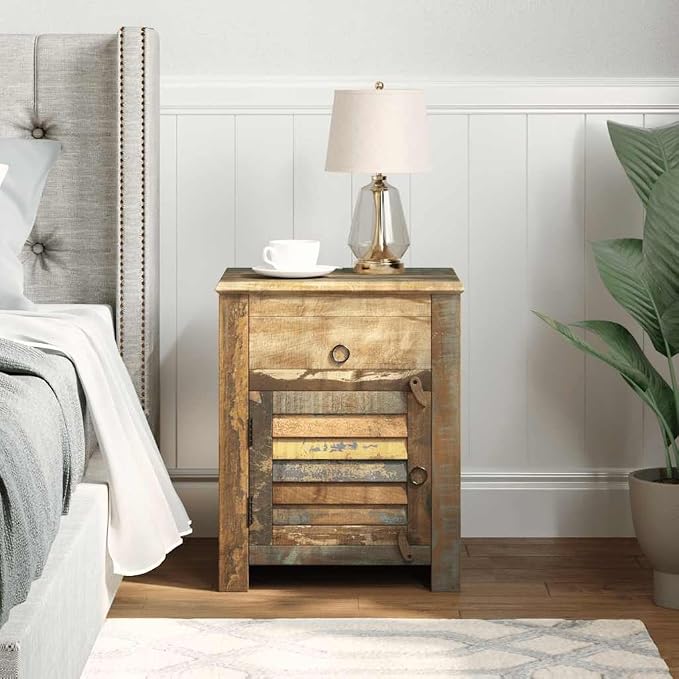 Vintage Reclaimed Wood End Table - Image 3