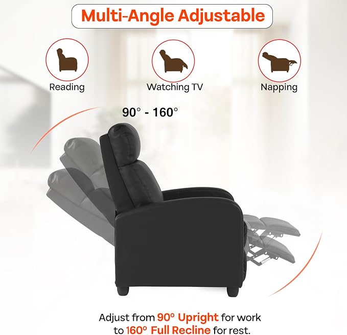 FDW Recliner Sofa Massage Chair Home Theater Seating - Image 5