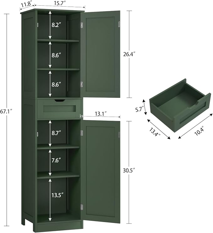 TEENFON Tall Bathroom Cabinet - Image 2