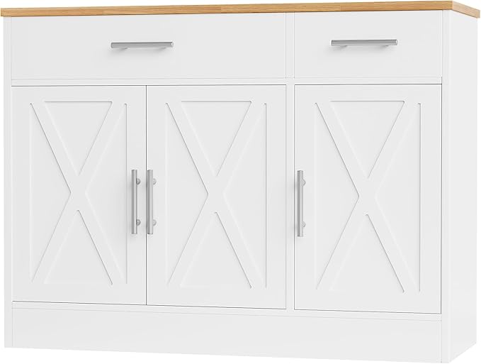 Shintenchi Modern Farmhouse Sideboard Buffet Cabinet by Shintenchi%7CFurnitureMadeforRealLife