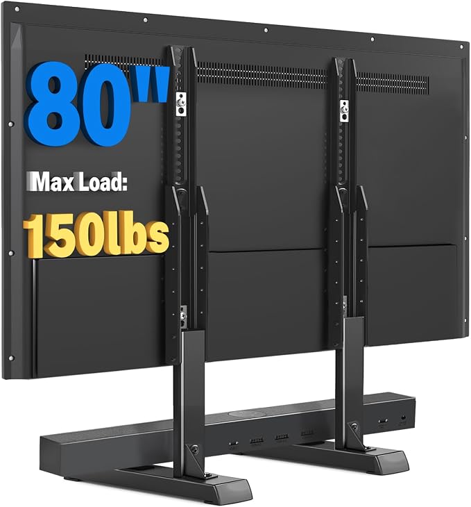 Rfiver Universal TV Stand Base for 24-80 Inch TVs, Table Top TV Stand by Rfiver
