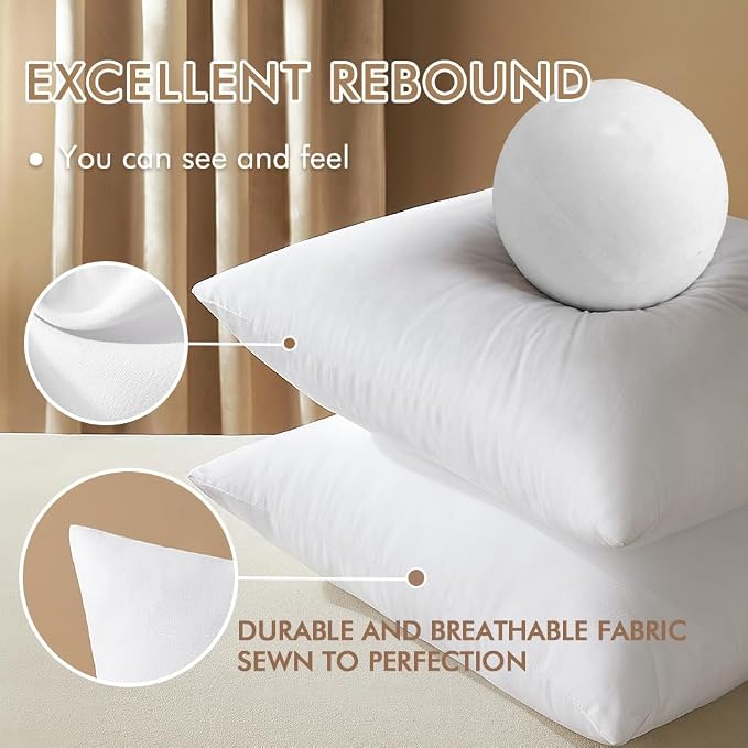 MIULEE 12x24 Inches Pillow Inserts Pack of 2, Decorative Throw Pillow Inserts - Image 3