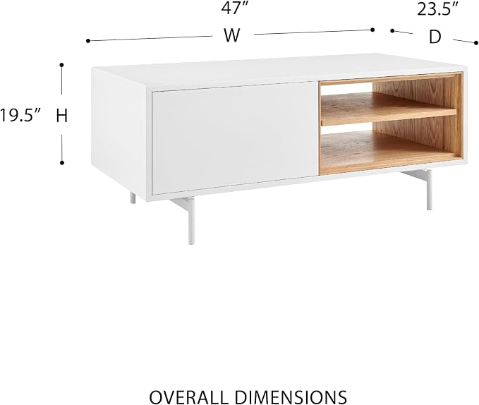 Euro Style Bodie Coffee Table | Scandinavian Modern Minimalist | Mid-Century - Image 6