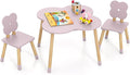 Costzon Kids Table and Chairs, Wooden Toddler Desk Set by Costzon