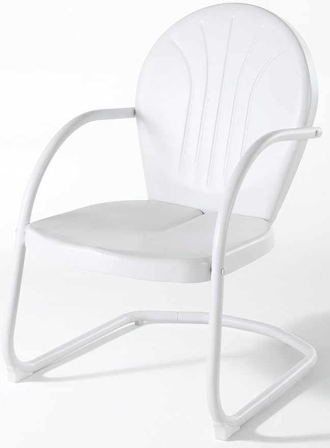 Crosley Furniture Griffith Outdoor Chair, Retro Metal Patio Chairs - Image 5