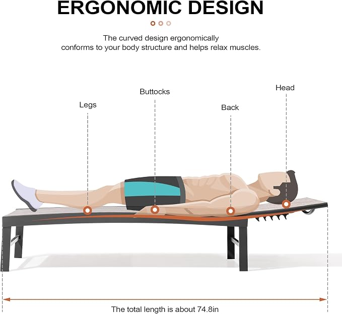 Crestlive Products Pool Lounge Chair Outdoor Set of 2, Chaise Lounge Chairs - Image 3
