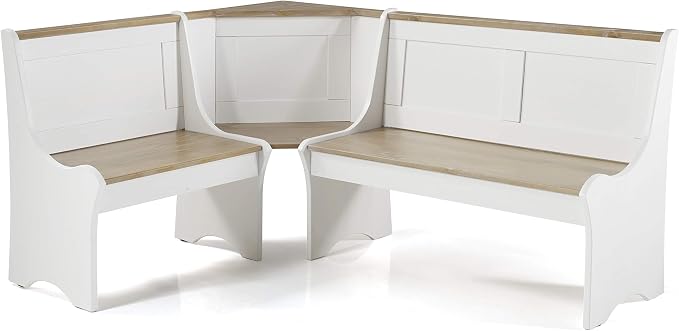 Linon Home Decor Products Sadie Antique White Kitchen Nook - Image 5