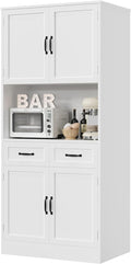 HOSTACK 71“ Tall Kitchen Pantry Storage Cabinet, Modern Kitchen Hutch Bar by HOSTACK