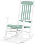 Outvita Outdoor Rocking Chair, Solid Wood High Back Rocker, All Weather Lounge by Outvita