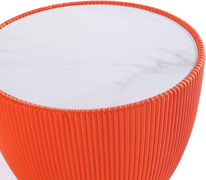 Manhattan Comfort Anderson Modern 18" Round End Table 2.0 | Ceramic Marble - Image 5