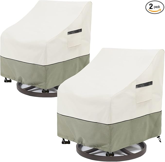 Outdoor Swivel Lounge Chair Cover 2 Pack, 100% Waterproof Heavy Duty Outdoor by LSongSKY