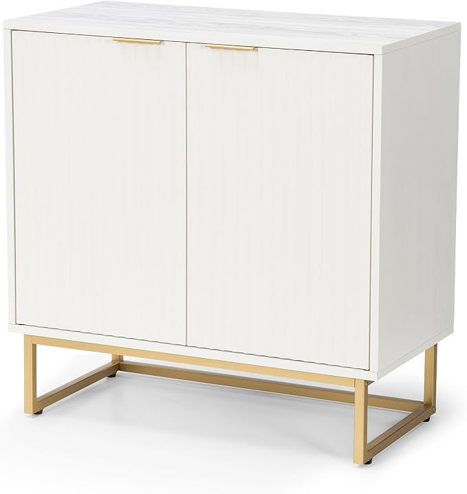 EYYTHUNG Fluted Cabinet with Storage, Sideboard Buffet Cabinet with Adjustable by EYYTHUNG