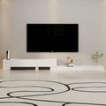 Retractable TV Stand, Solid Wood Minimalist TV Shelf, Mid-Century TV Console by TuckTect