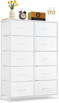 10-Drawer Dresser for Bedroom, Anti-Tip Tall Storage Organizer Chest of Drawers by SageNest