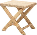 Baxton Studio Farica Modern Bohemian Natural Rattan and Mahogany Accent Bench by BaxtonStudio