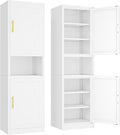 Ckzbx Tall Narrow Storage Cabinet 66.93" H Tall Bathroom Cabinet Metal Pantry by Ckzbx