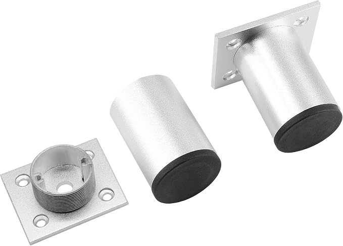 Set of 4 Furniture Legs 2.36 Inch, Adjustable Aluminum Alloy Cabinet Legs - Image 2
