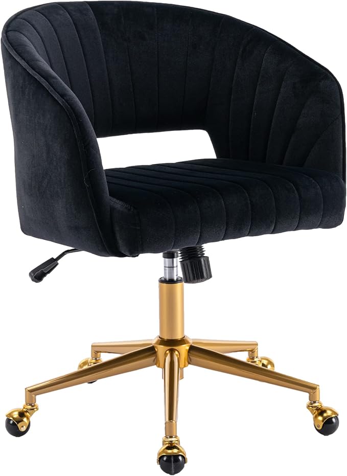 Home Office Chair Swivel Velvet Desk Chair Accent Armchair Upholstered Modern by KCC
