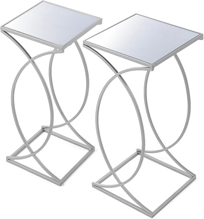 Glitzhome Nesting Side Tables, Coffee Tables Decorative Accent Tables - Image 5