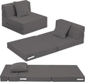 MeMoreCool Kids Folding Sofa Chair – Corduroy Floor Futon, Tri-Fold Mattress by MeMoreCool