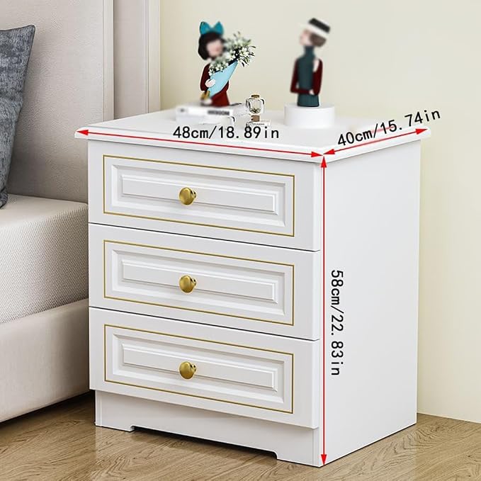 Snack Table Light Luxury Solid Wood Bedside Table, Simple Home Storage Cabinet - Image 3