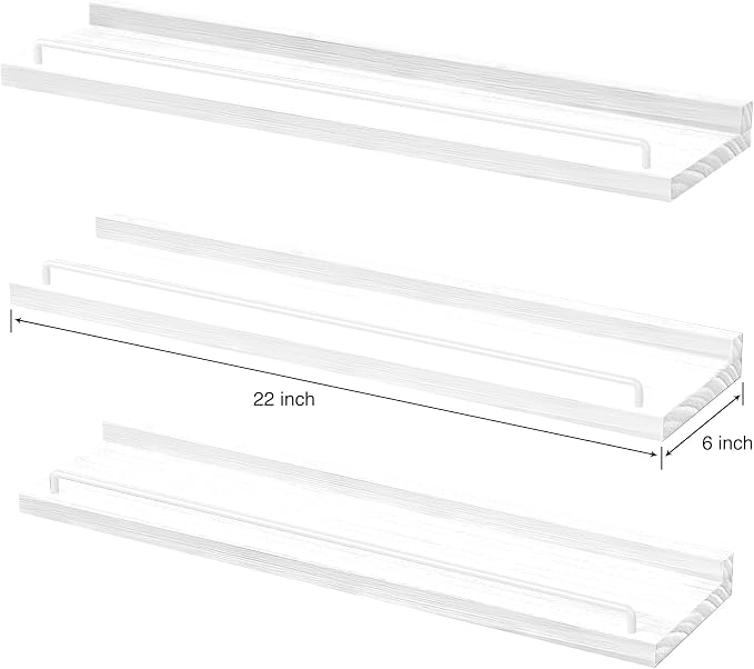 RYOFOBETTO 22 inches Long Floating Shelves, Bathroom Decor Shelves Over Toilet - Image 3