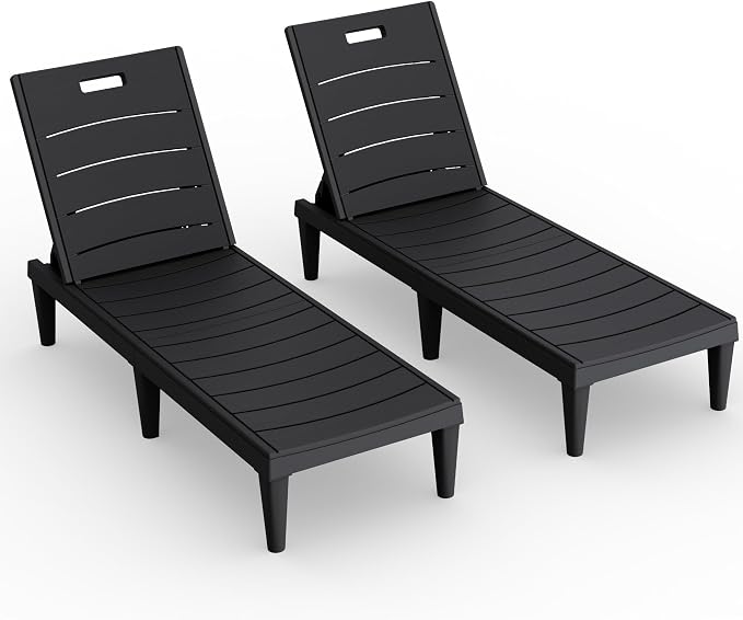 Devoko Outdoor Chaise Lounge Chair Set of 2 by DEVOKO