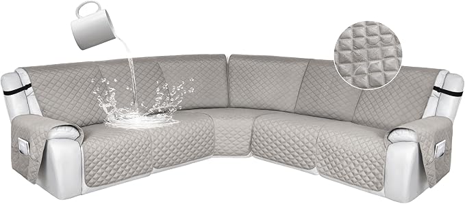 HDCAXKJ 100% Waterproof Reclining Sectional Couch Covers L Shape Recliner Sofa by HDCAXKJ