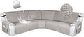 HDCAXKJ 100% Waterproof Reclining Sectional Couch Covers L Shape Recliner Sofa by HDCAXKJ