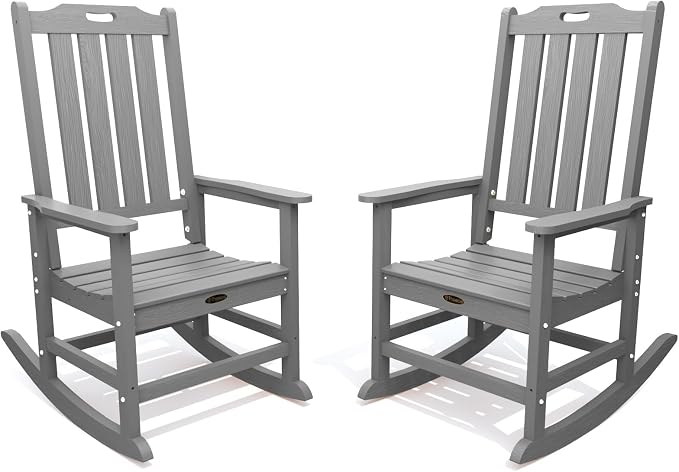 THOEOE Oversized Rocking Chair Set of 2, Outdoor Rocking Chair by THOEOE