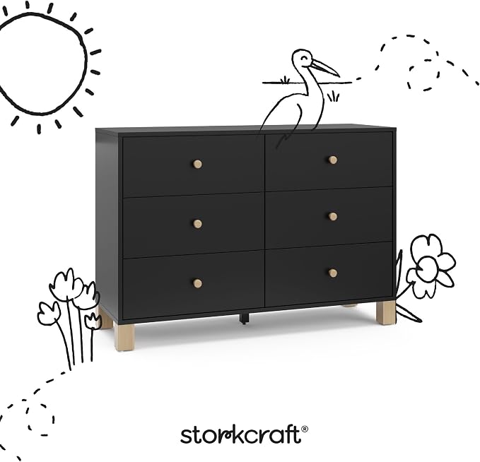 Storkcraft California 6-Drawer Double Dresser - Image 8