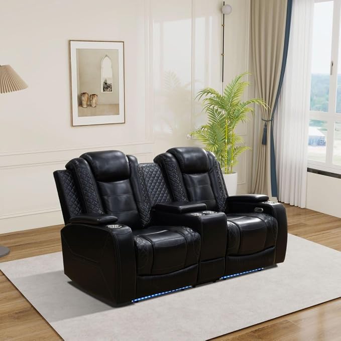 Leather Power Recliner Sofa Set - Image 5