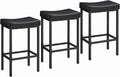 HOOBRO Bar Stools, Counter Height Bar Stools, Saddle Stools, 24.8" Barstools by HOOBRO