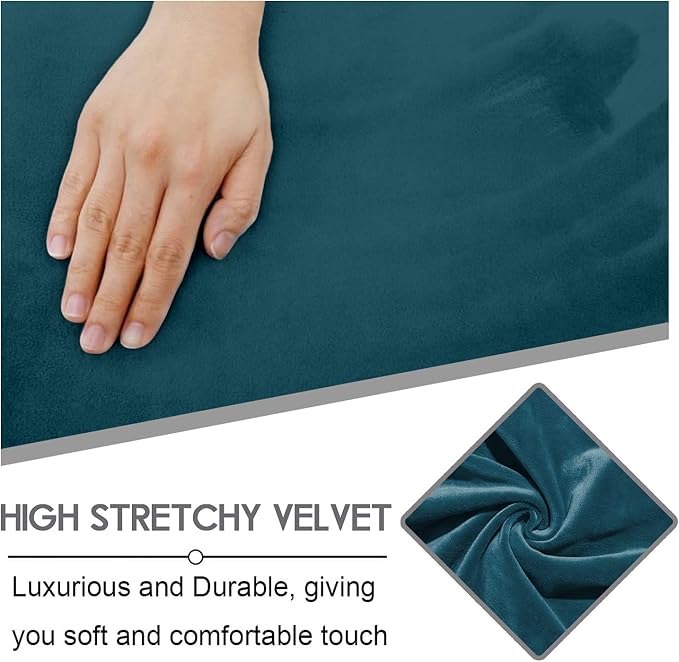 ULTICOR Velvet 8-Pieces Recliner Sofa Covers Stretch Reclining Couch Covers - Image 3