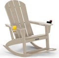 Outdoor Oversized Adirondack Rocking Chairs, All Weather HDPE Patio Rocking by ABCPATIO