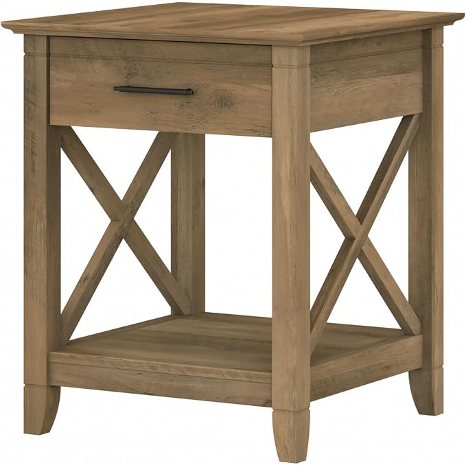 Bush Home End Table with Drawer, Nightstand with Storage, Living Room and by BushHome
