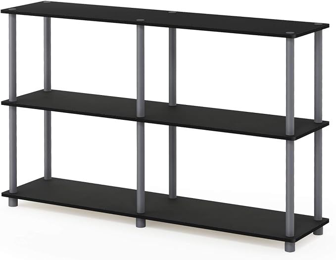 Furinno TURN-N-TUBE Storage Shelves, 3-Tier 47.4 Wide Book Shelf, Corner Shelf - Image 6
