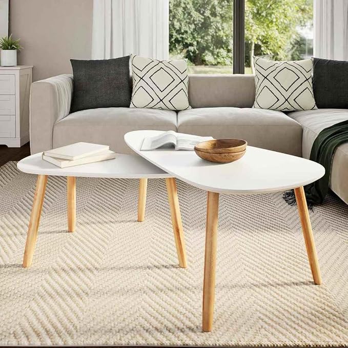 Scandinavian Style Coffee Table Set of 2 - Image 3
