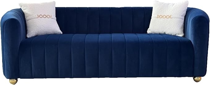KEAI 83.46" Velvet Couch for Living Room Large Modern Sofa - Image 8