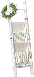 Honest Blanket Ladders for The Living Room, 6-Tier Blanket Holder, Wall-Leaning by HONESTOUTFITTERS