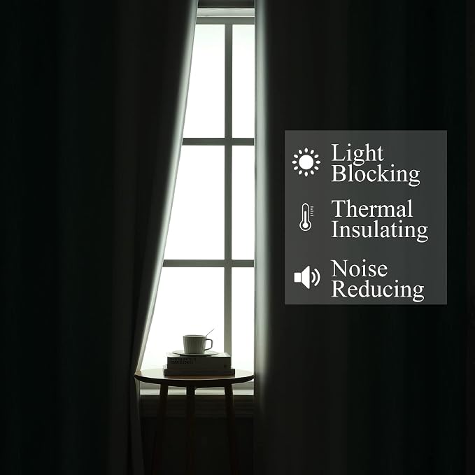 Estelar Textiler Grayish White and Teal Blackout Curtains - Image 3