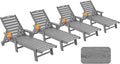 Patio Chaise Lounge Chair Set of 4, Oversize Lounge Chairs by Serique