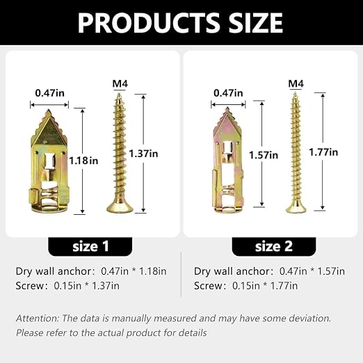 Self Drilling Anchors Screws, Self Drilling Drywall Anchors and Screws kit - Image 2