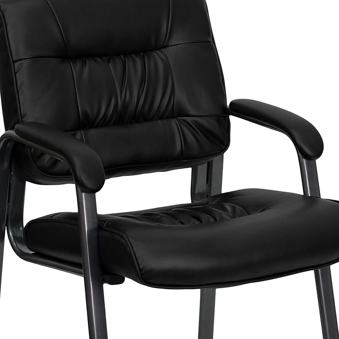 Flash Furniture Haeger Black LeatherSoft Executive Side Reception Chair - Image 6