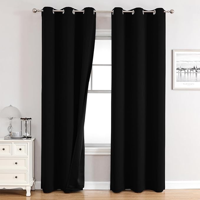 ChrisDowa 100% Blackout Curtains 84 inch Long by ChrisDowa