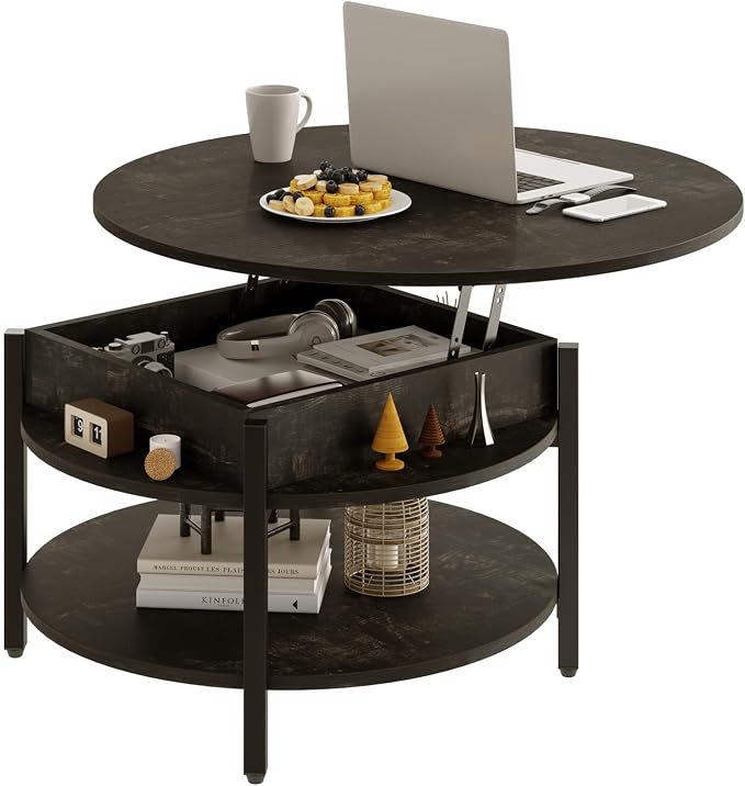 FABATO Round Lift Top Coffee Table by FABATO