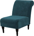H.VERSAILTEX Armless Accent Chair Covers Thick Velvet Armless Chair Slipcovers by HVERSAILTEX